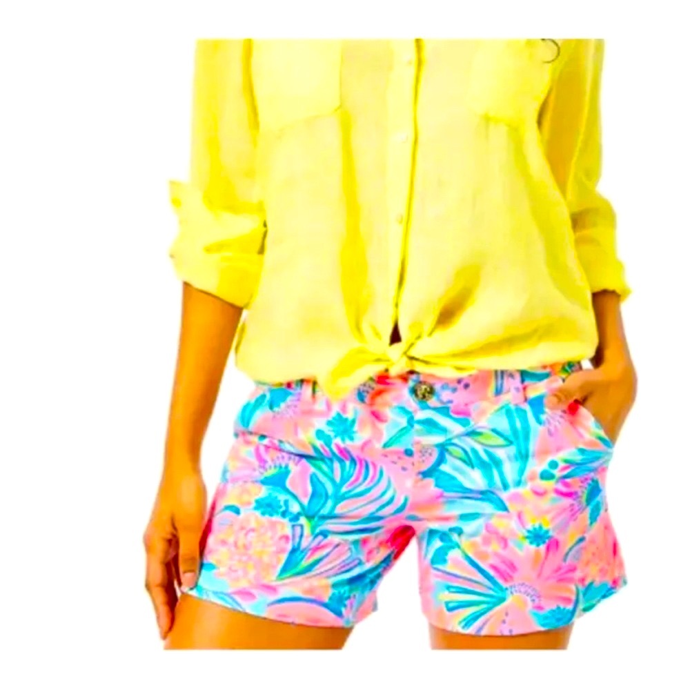 NWT LILLY Pulitzer Callahan Knit Short In Multi Tropical Punch Multi sz 4